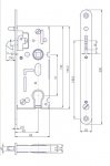 Zámok K 106 A P-L Zn/60/72/vl s háčkom