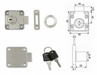 Zámok nábytkový AVES G138-22 Ni