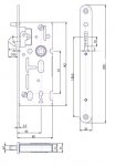 Zámok K 106 P-L Zn/60/72/kl s háčkom